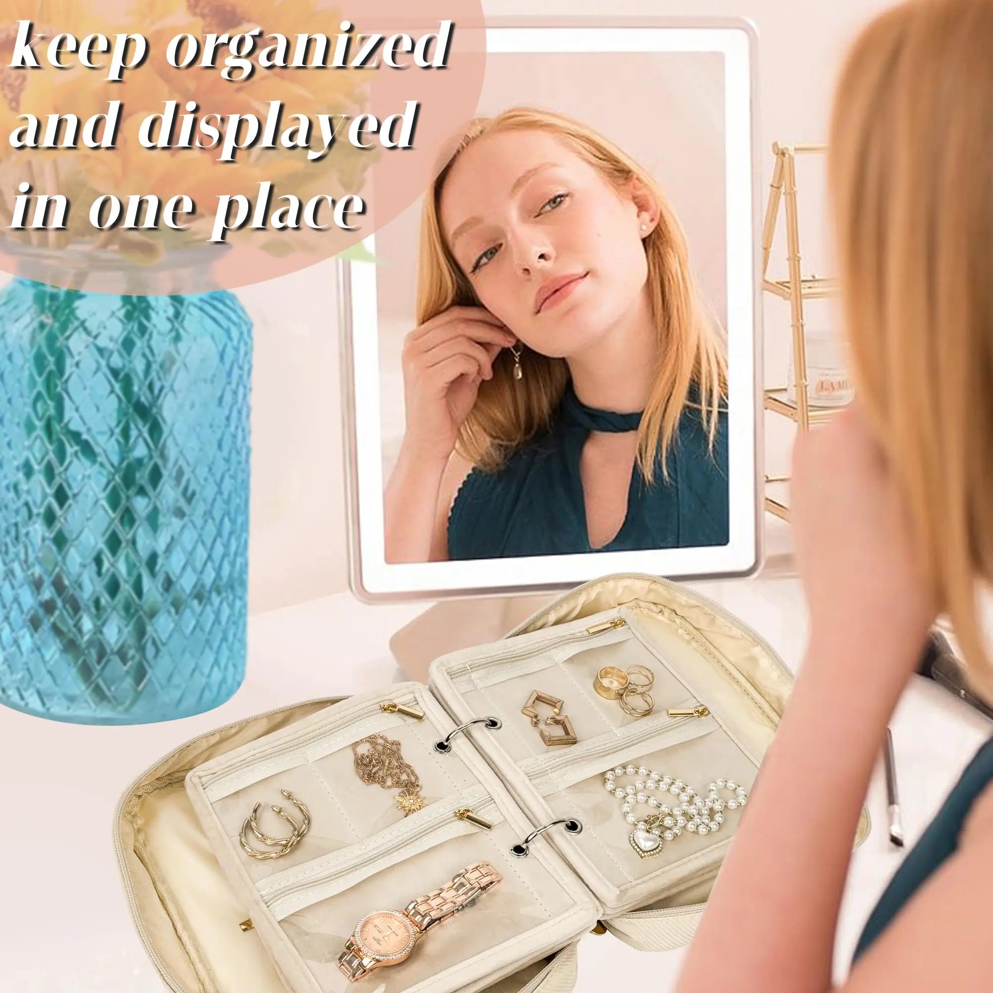 Travel Jewelry Organizer Case