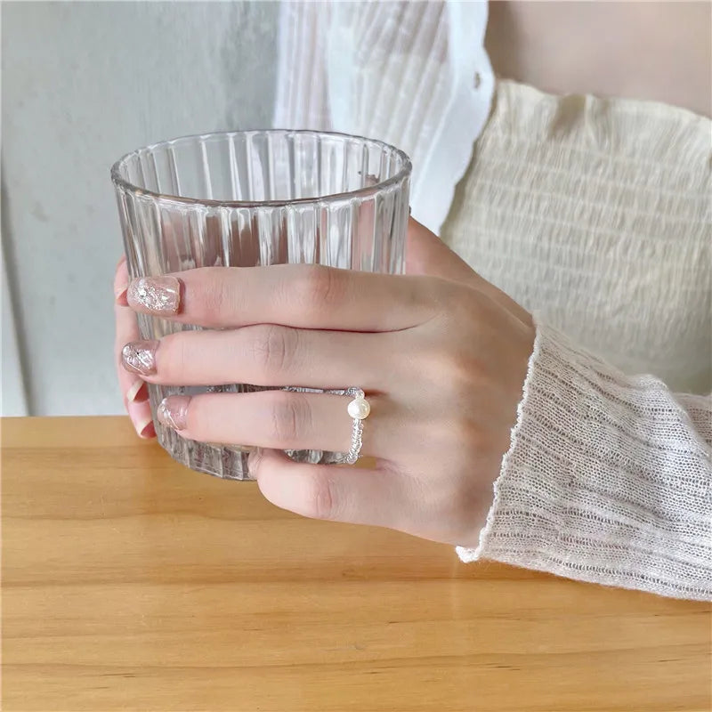 Pearl beaded Ring set (2pc)