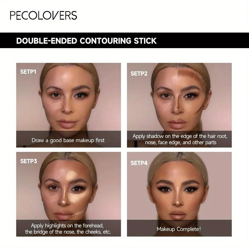 Double Head Highlight Pen Face Make Up Liquid Waterproof