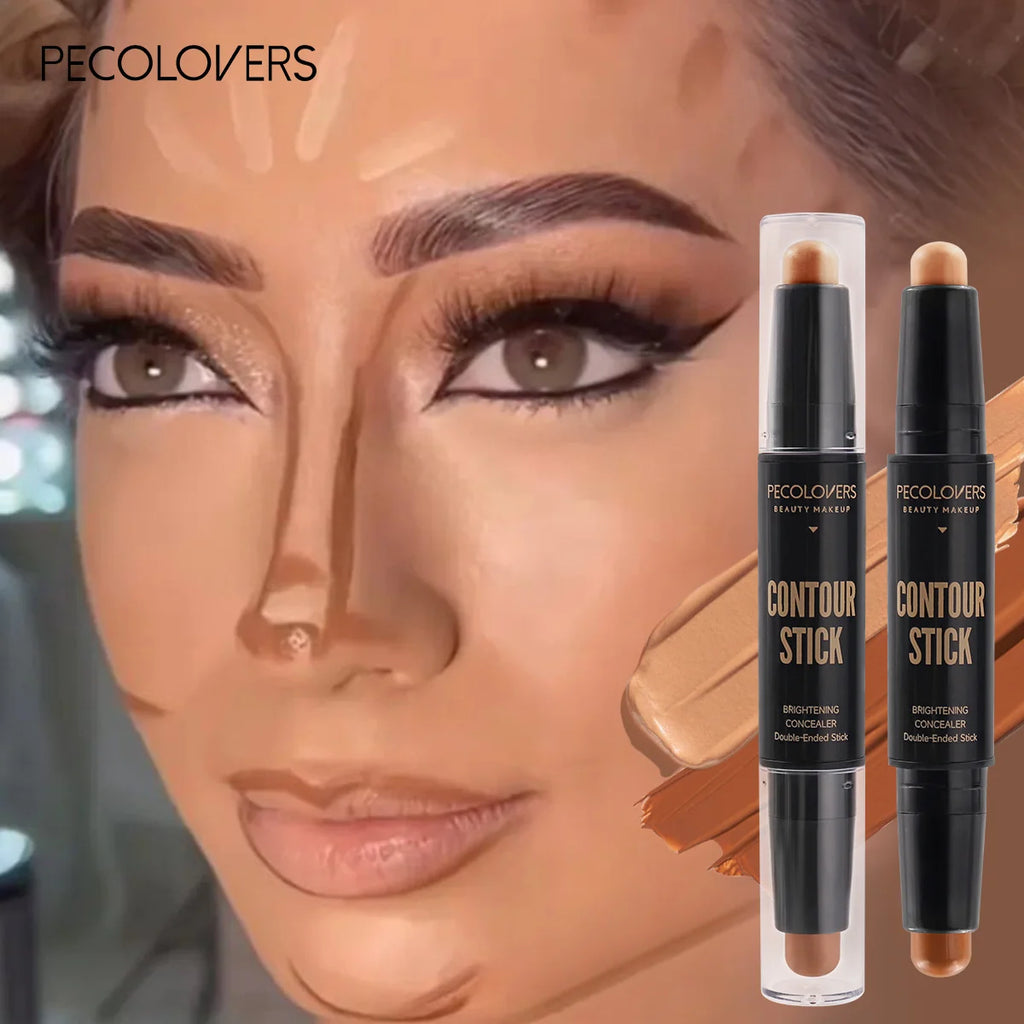 Double Head Highlight Pen Face Make Up Liquid Waterproof