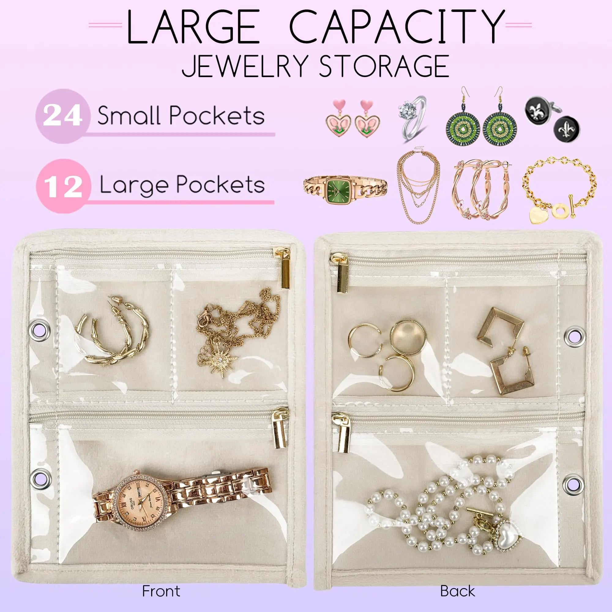 Travel Jewelry Organizer Case