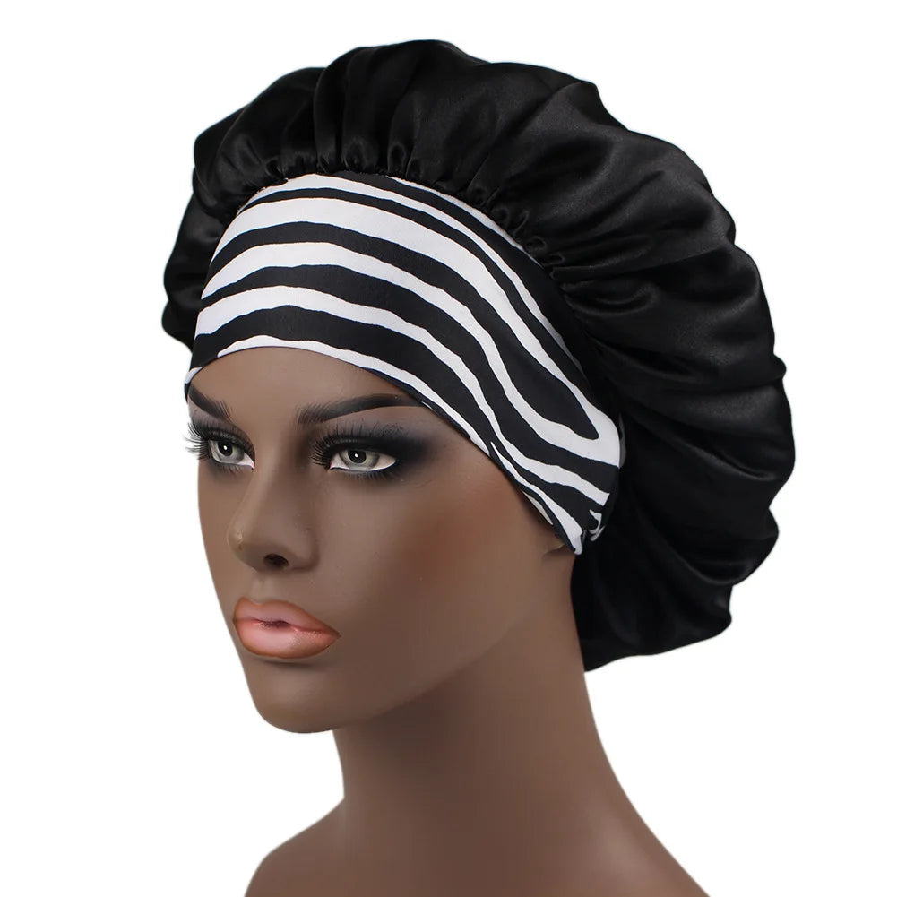 Large Satin Silk Bonnet Hair
