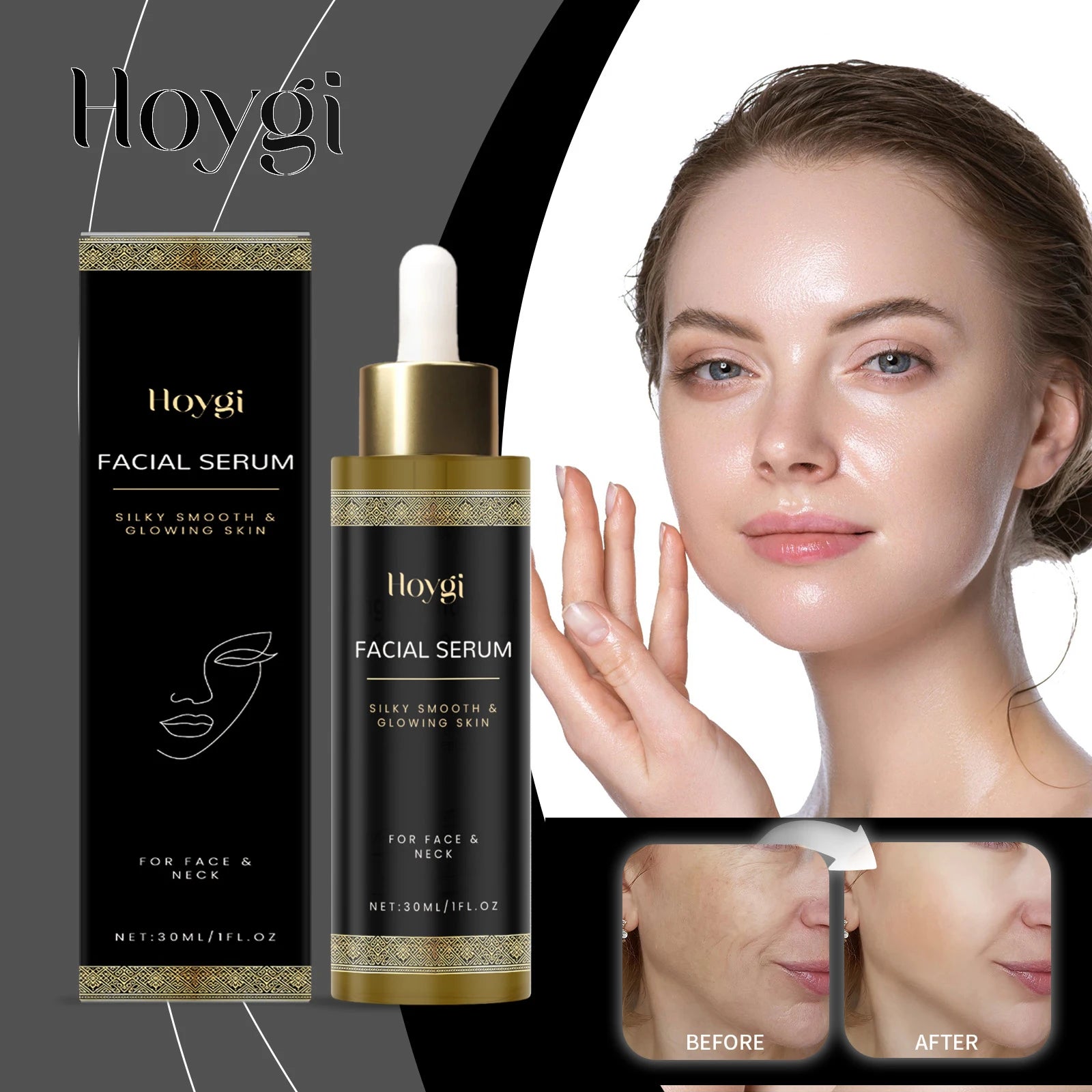 Hoygi 30ml Illuminating Face Serum Vitamin E Frankincense Essence