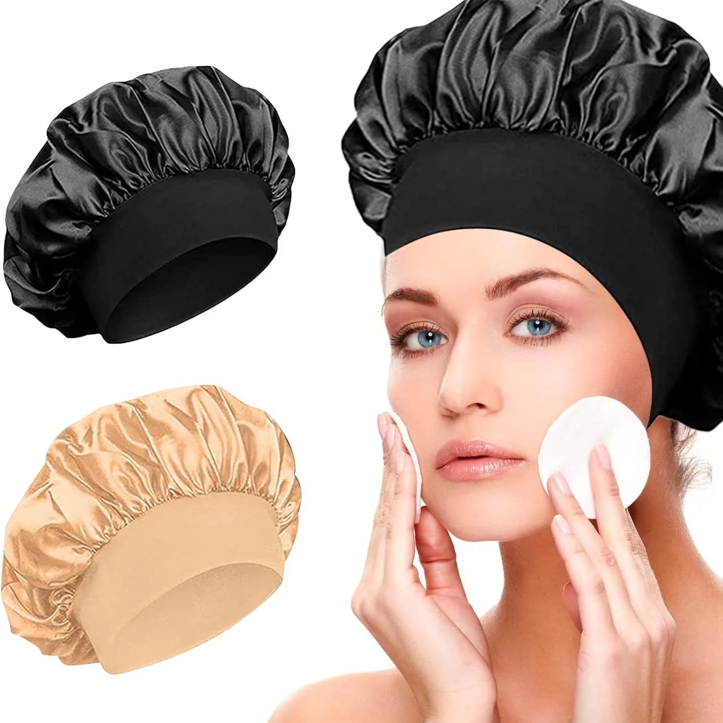 Large Satin Silk Bonnet Hair