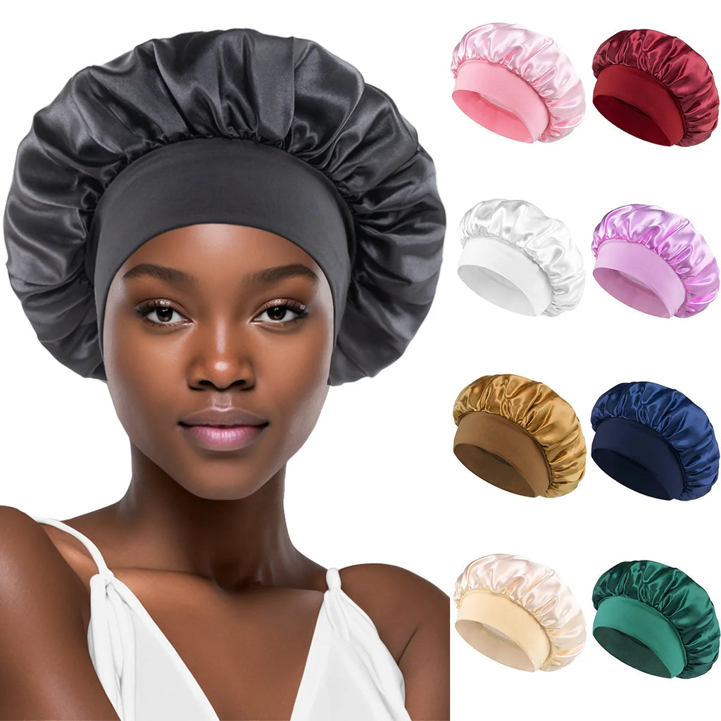 Large Satin Silk Bonnet Hair