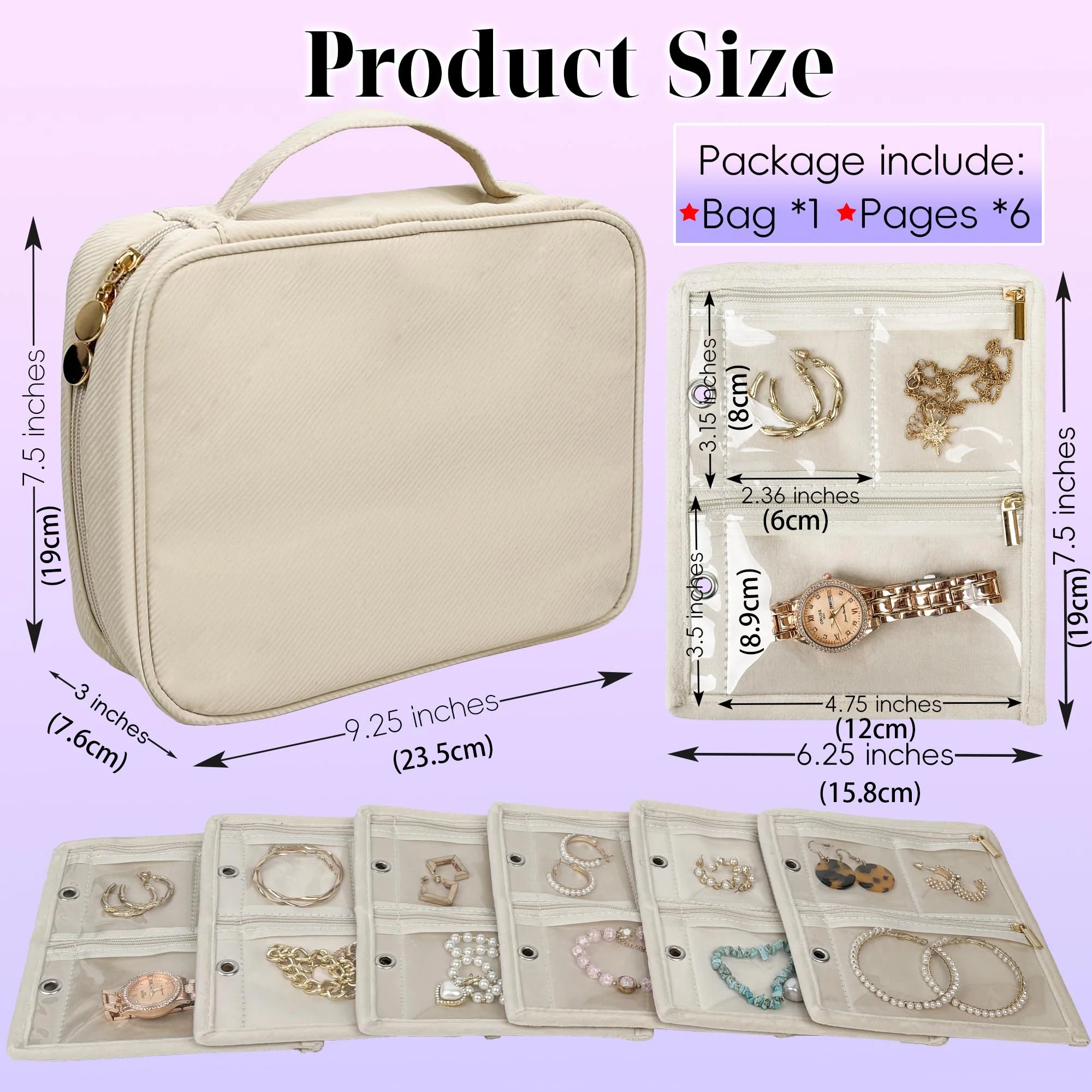 Travel Jewelry Organizer Case